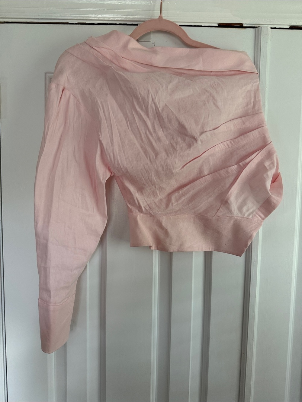 Zara Light Pink Cropped Blouse